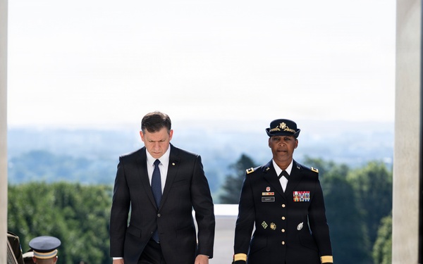 An Army Full Honors Wreath-Laying Ceremony is Conducted at the Tomb of the Unknown Soldier in Honor of the U.S. Army's 251st Birthday