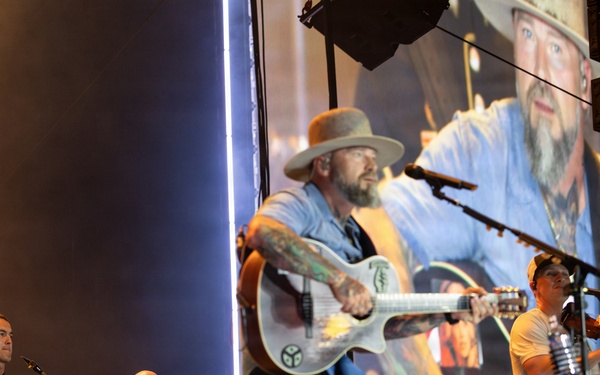 The U.S. Army Ceremonial Band performs with Zac Brown Band at Freedom 250 Fan Fest