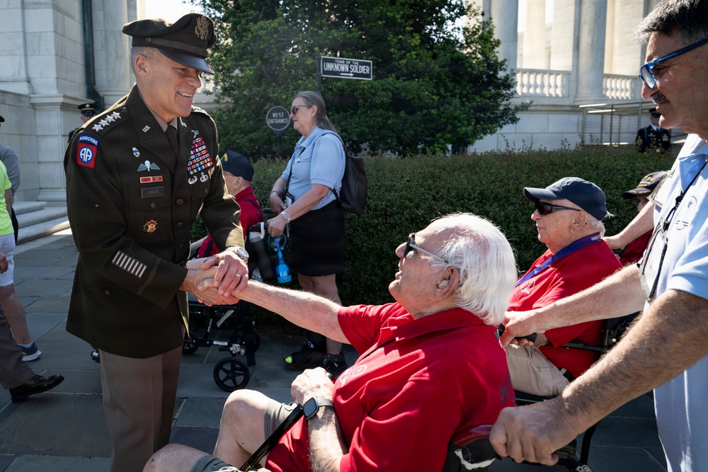 An Army Full Honors Wreath-Laying Ceremony is Conducted at the Tomb of the Unknown Soldier in Honor of the U.S. Army's 251st Birthday