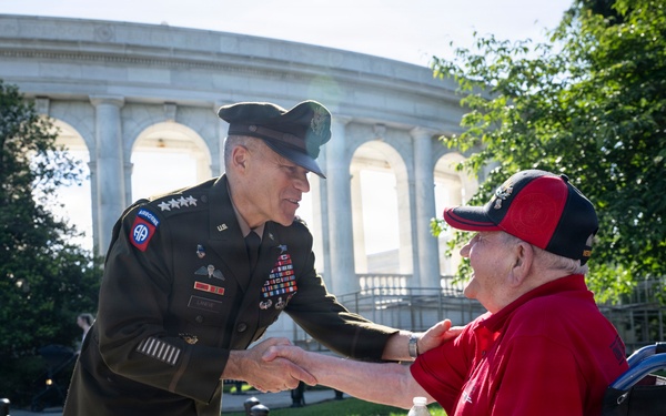 An Army Full Honors Wreath-Laying Ceremony is Conducted at the Tomb of the Unknown Soldier in Honor of the U.S. Army's 251st Birthday