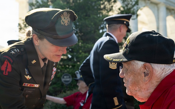 An Army Full Honors Wreath-Laying Ceremony is Conducted at the Tomb of the Unknown Soldier in Honor of the U.S. Army's 251st Birthday