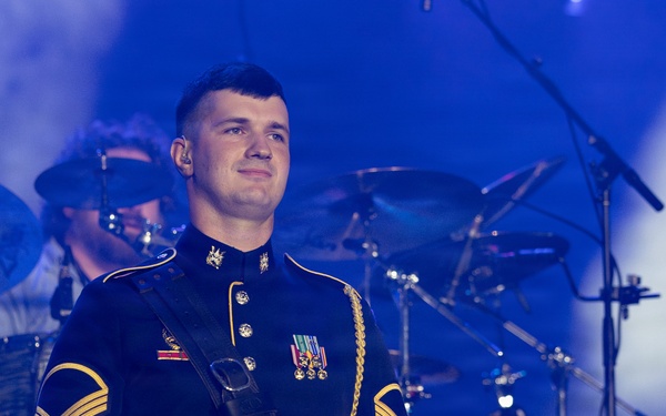 The U.S. Army Ceremonial Band performs with Zac Brown Band at Freedom 250 Fan Fest
