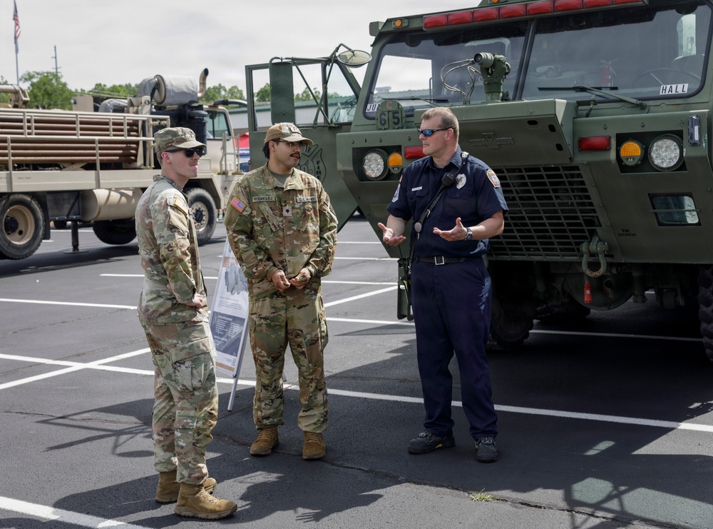 Soldiers and First Responders Interact
