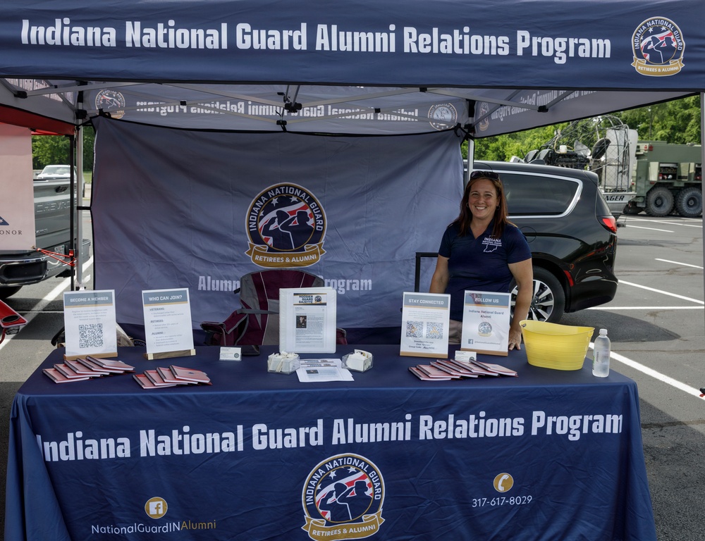Manning the Indiana National Guard Alumni Relations Table