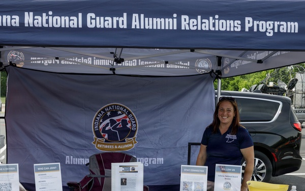 Manning the Indiana National Guard Alumni Relations Table