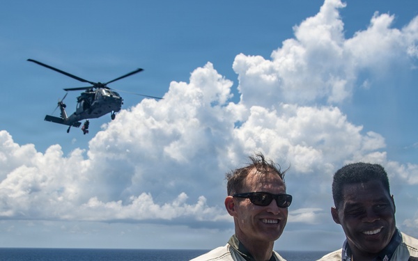 Bahamas Government and Military leaders Visit USS Nimitz