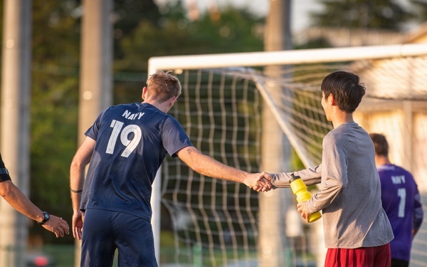 Japan, U.S. Australian Trilateral Soccer Game Onboard NAF Atsugi