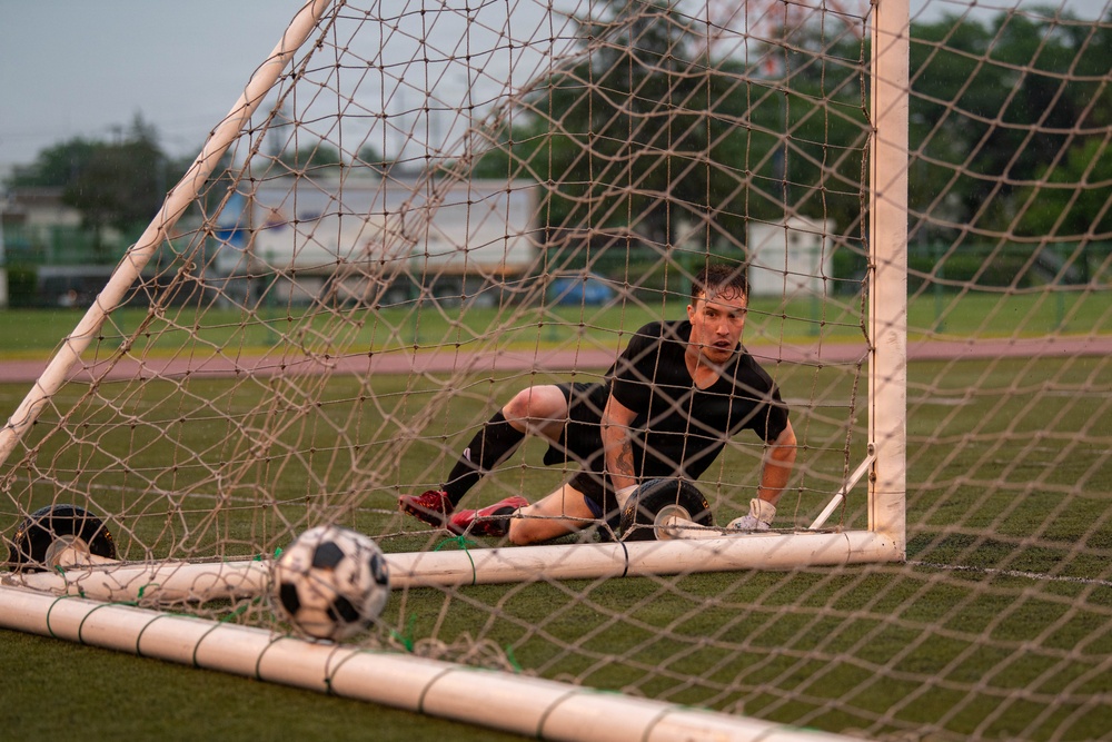 Japan, U.S. Australian Trilateral Soccer Game Onboard NAF Atsugi