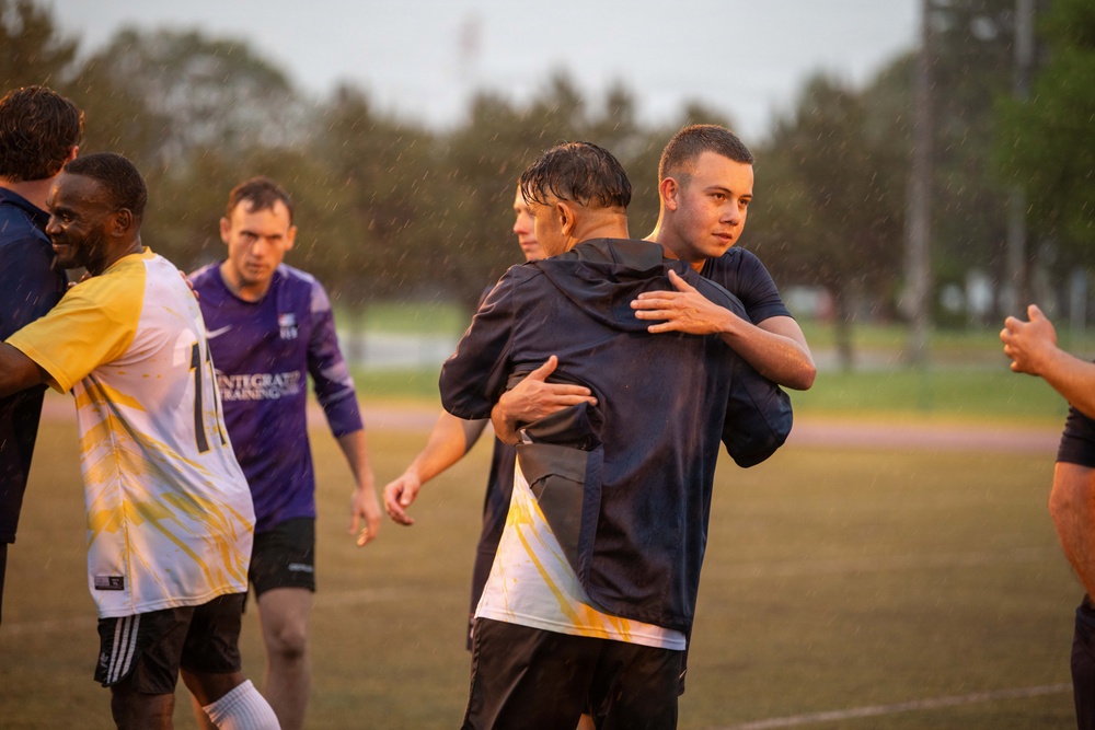Japan, U.S. Australian Trilateral Soccer Game Onboard NAF Atsugi