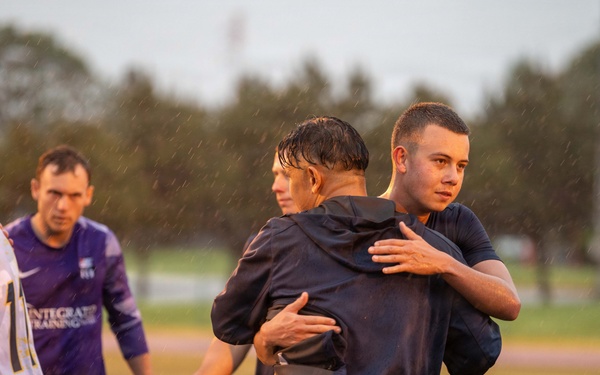 Japan, U.S. Australian Trilateral Soccer Game Onboard NAF Atsugi