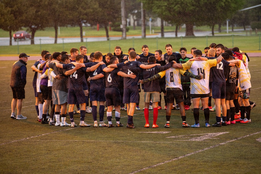 Japan, U.S. Australian Trilateral Soccer Game Onboard NAF Atsugi