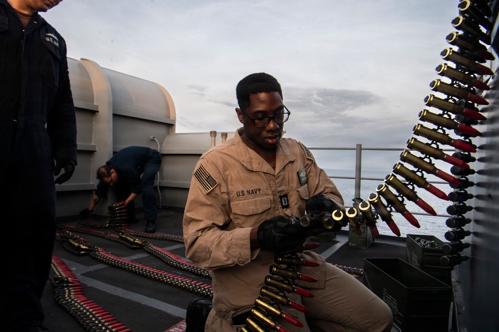 USS Boxer Conducts CIWS Live Fire Exercise