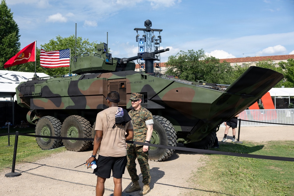 Military Equipment Showcase Connects Services with UFC Freedom 250 Attendees