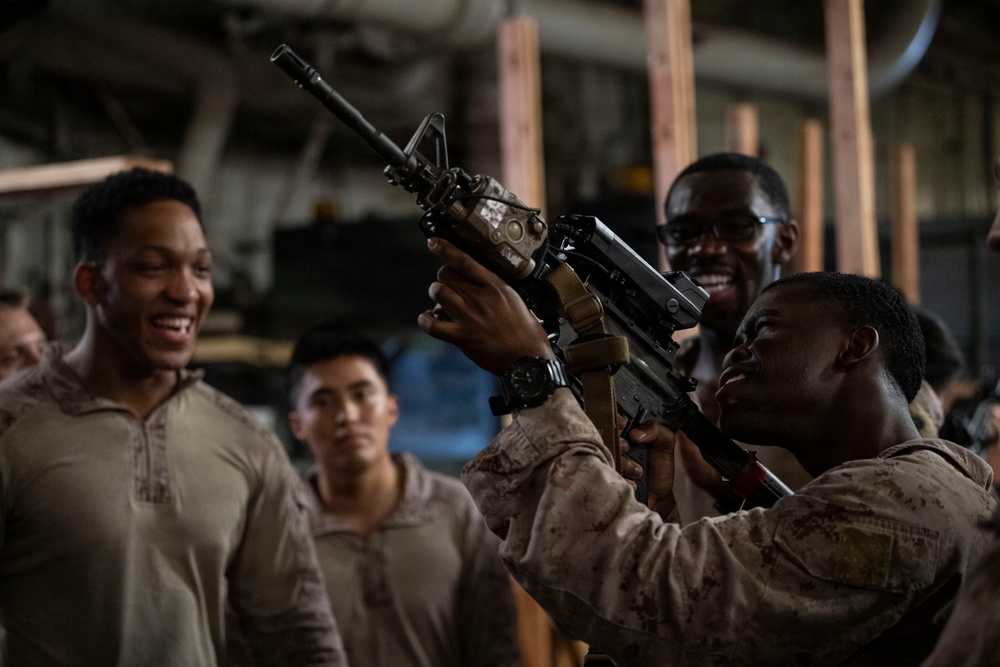U.S. Marines Conduct UAS Training Drills Aboard USS Boxer
