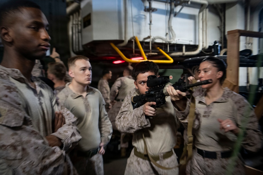 U.S. Marines Conduct UAS Training Drills Aboard USS Boxer