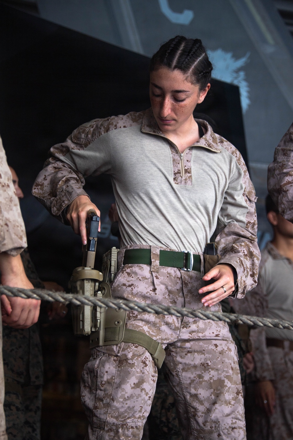BOXARG Marines and Sailors Conduct Weapons Familiarization, FOD Walkdown