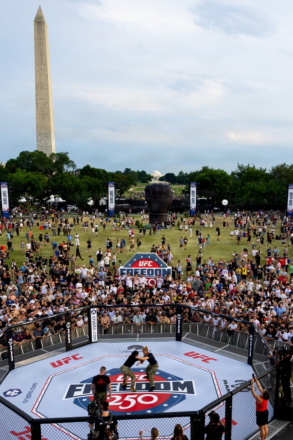 Service Members Showcase Combatives Skills at UFC Freedom 250