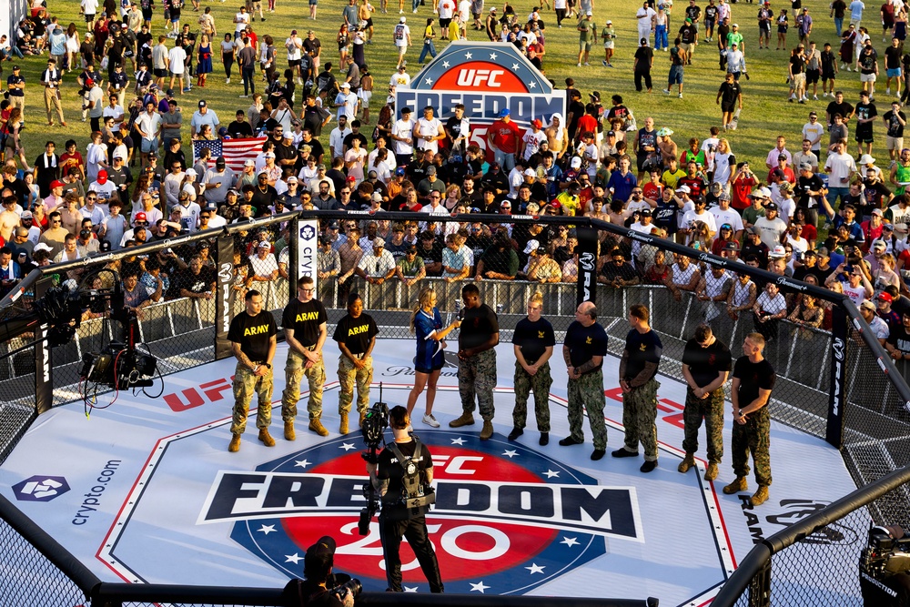 Service Members Showcase Combatives Skills at UFC Freedom 250
