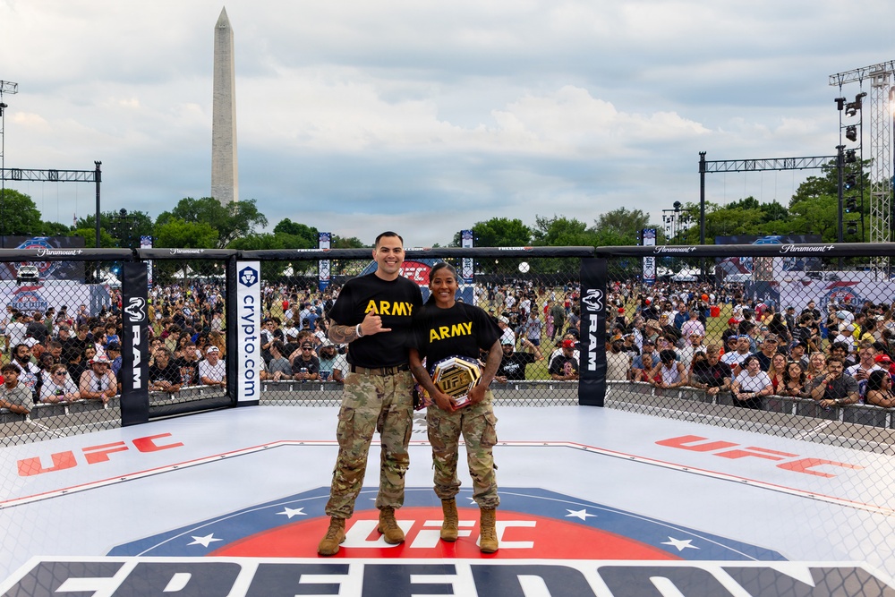 Service Members Showcase Combatives Skills at UFC Freedom 250