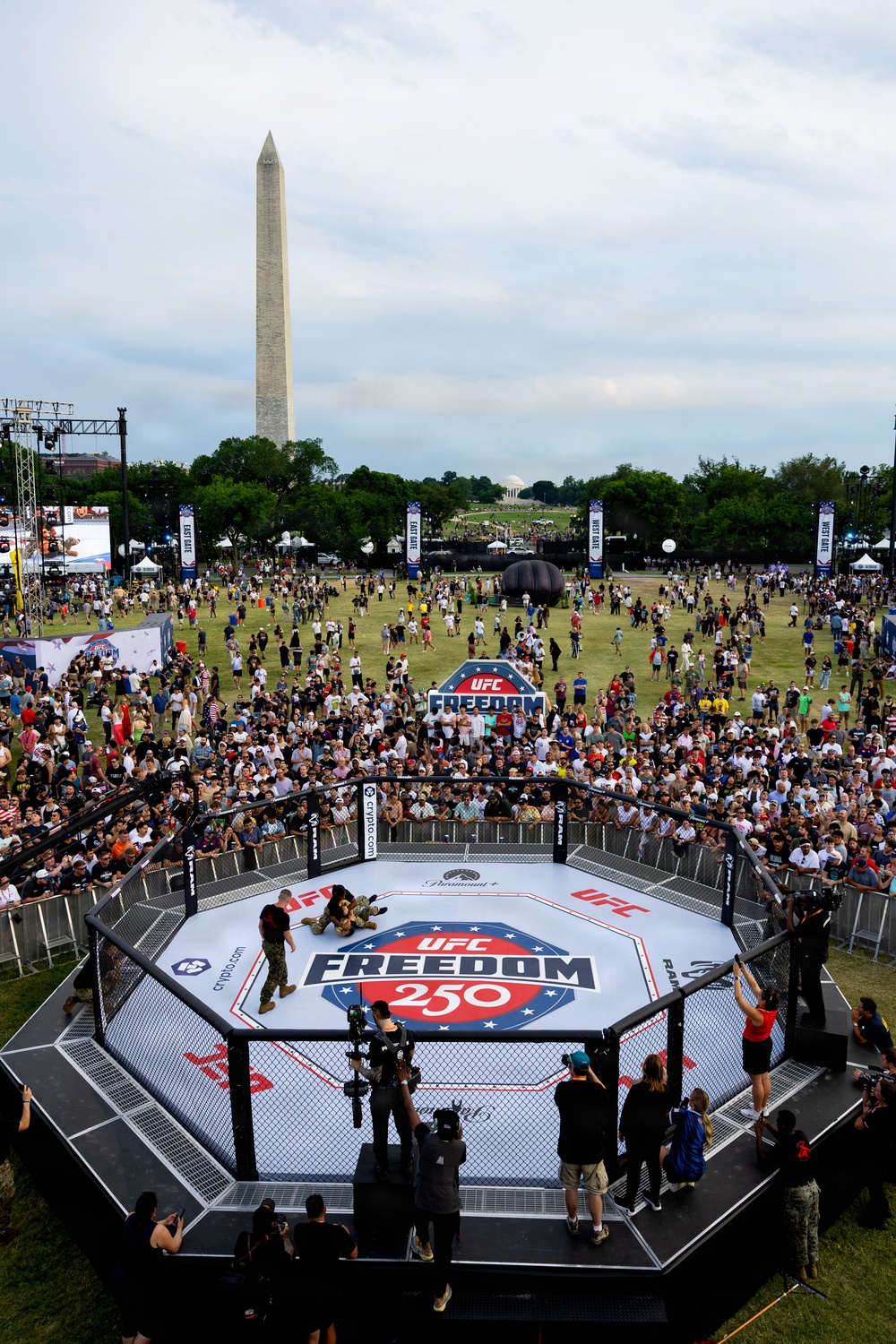 Service Members Showcase Combatives Skills at UFC Freedom 250