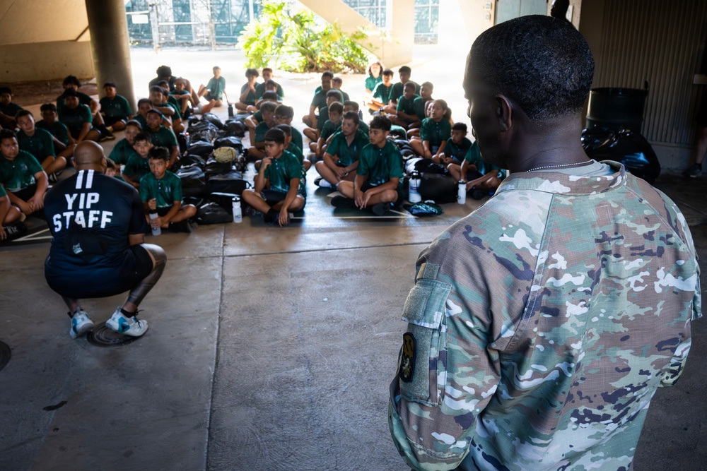 94th Army Air and Missile Defense Command Soldiers volunteer at the Youth Impact Program