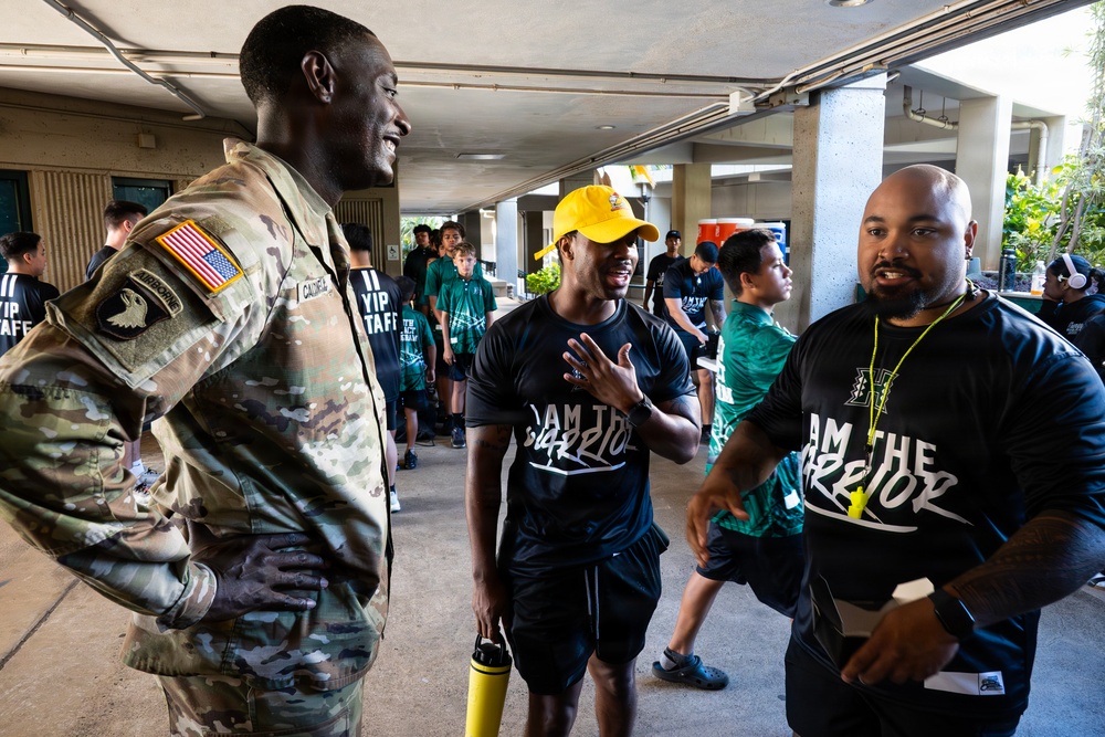 94th Army Air and Missile Defense Command Soldiers volunteer at the Youth Impact Program