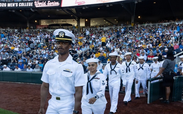Sailors Visit College World Series During Omaha Navy Week
