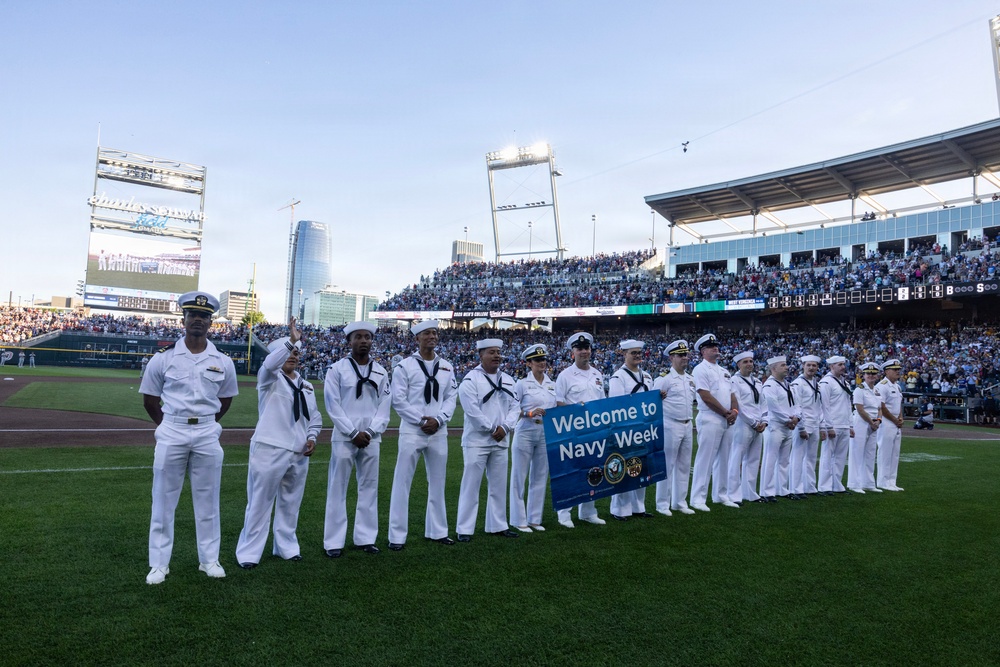 Sailors Visit College World Series During Omaha Navy Week