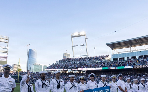 Sailors Visit College World Series During Omaha Navy Week