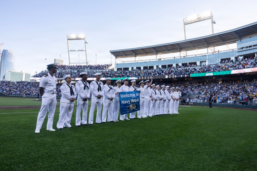 Sailors Visit College World Series During Omaha Navy Week