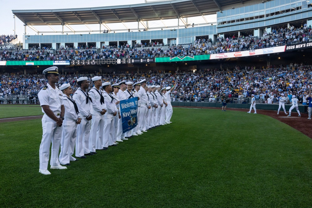 Sailors Visit College World Series During Omaha Navy Week
