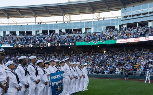 Sailors Visit College World Series During Omaha Navy Week