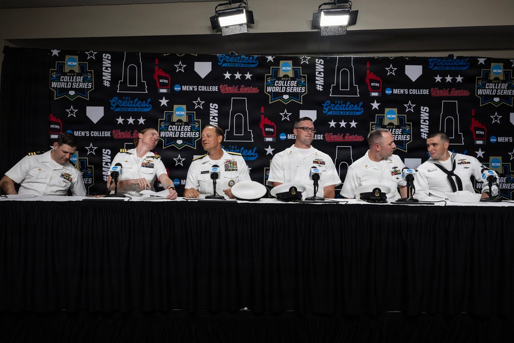 Sailors Visit College World Series During Omaha Navy Week