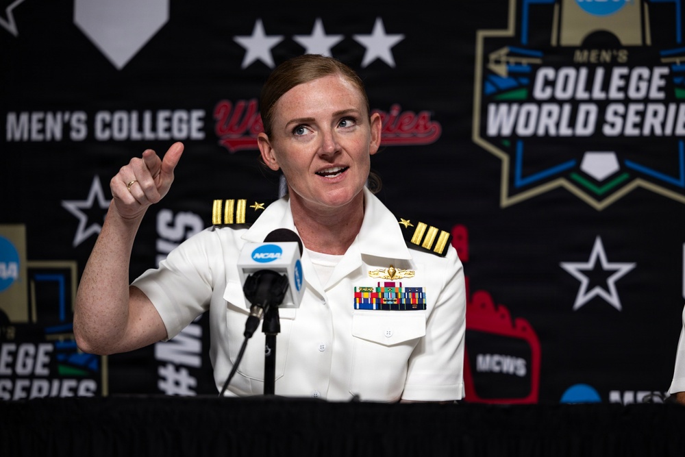 Sailors Visit College World Series During Omaha Navy Week