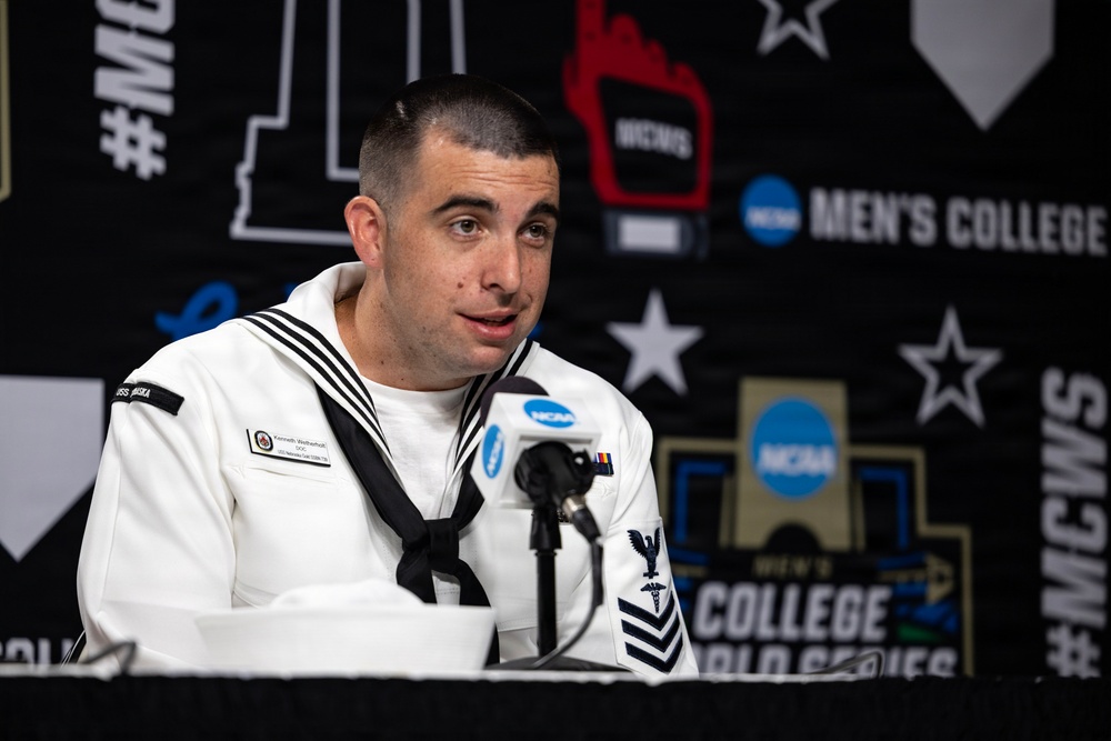 Sailors Visit College World Series During Omaha Navy Week