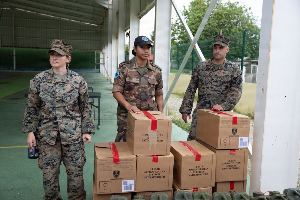 Practicing Humanitarian Aid Distribution During Marara 26