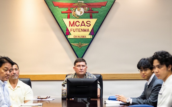 Okinawa Catholic High School students tour MCAS Futenma.