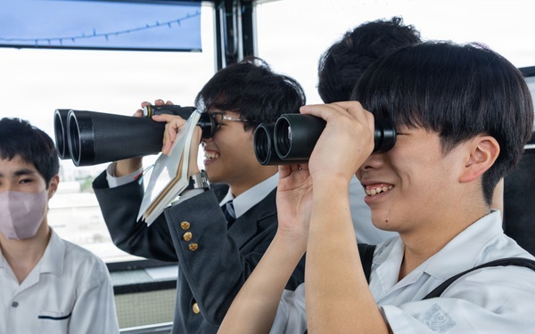 Okinawa Catholic High School students tour MCAS Futenma.