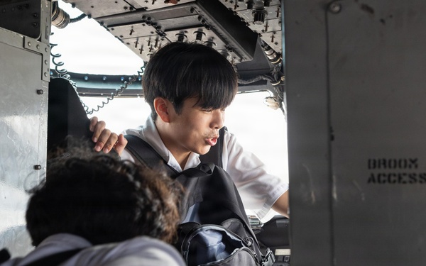 Okinawa Catholic High School students tour MCAS Futenma.