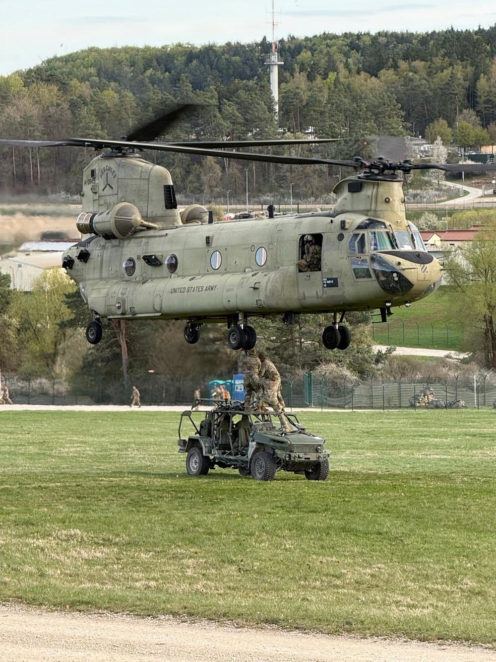 Bravo Company "Hercules" sling load training at Hohenfels Training Area
