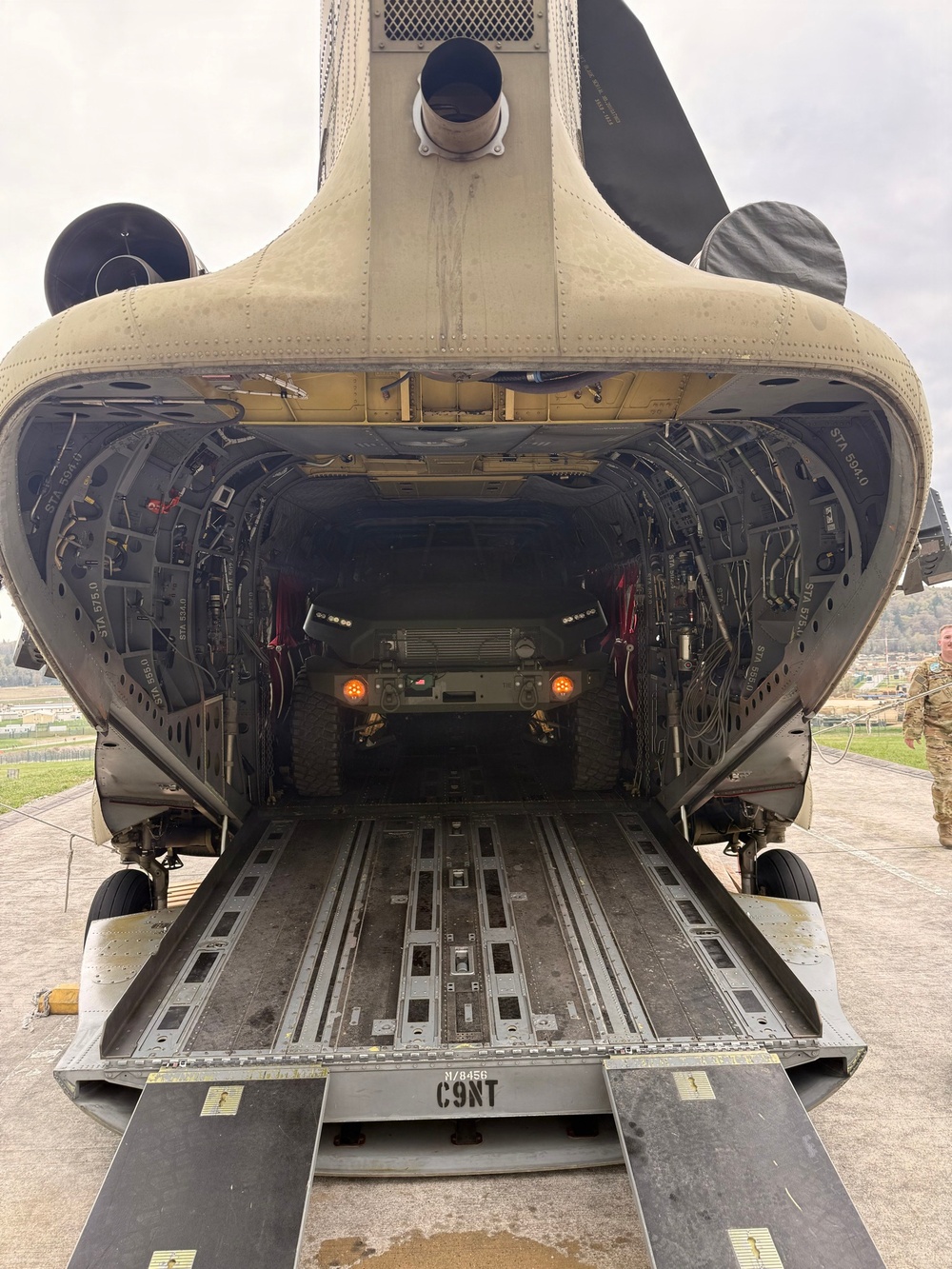 Bravo Company "Hercules" sling load training at Hohenfels Training Area