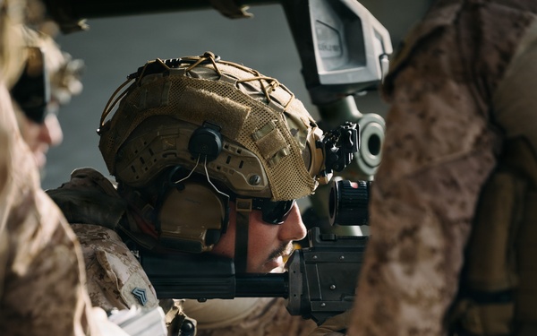 11th MEU Marines Conduct A Machine Gun Range Aboard USS Boxer