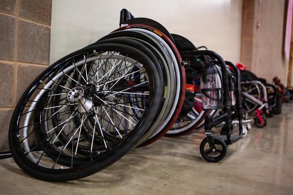 Team Marine Corps Pushes Forward in Wheelchair Basketball Competition