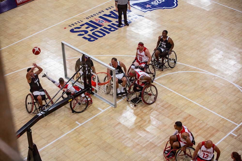 Team Marine Corps Pushes Forward in Wheelchair Basketball Competition