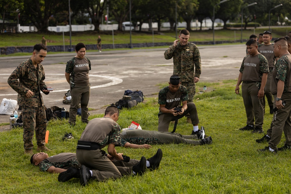 U.S. Marines Conduct Tactical Combat Casualty Care with Philippine Marines