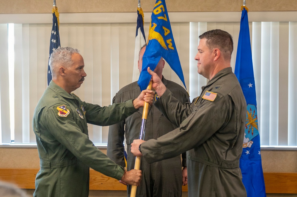 Wright assumes command of the 167th Airlift Wing