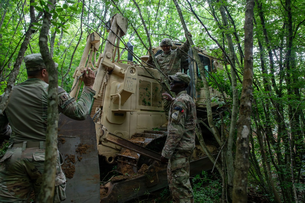 571st Combat Engineer Company conducts firebreak mission in Bulgaria