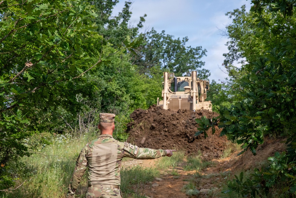 571st Combat Engineer Company conducts firebreak mission in Bulgaria