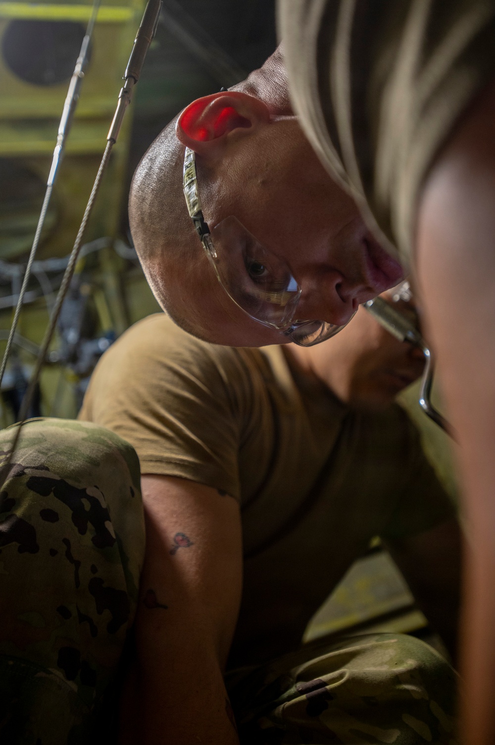 Aerospace maintainers at work