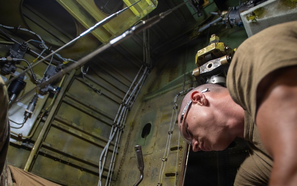 Aerospace maintainers at work